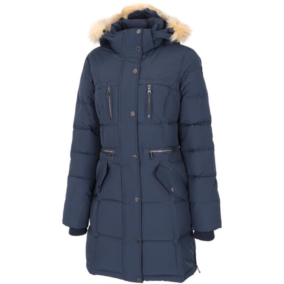 Pajar Canada Balmoral Down Parka Coat Navy Crystal